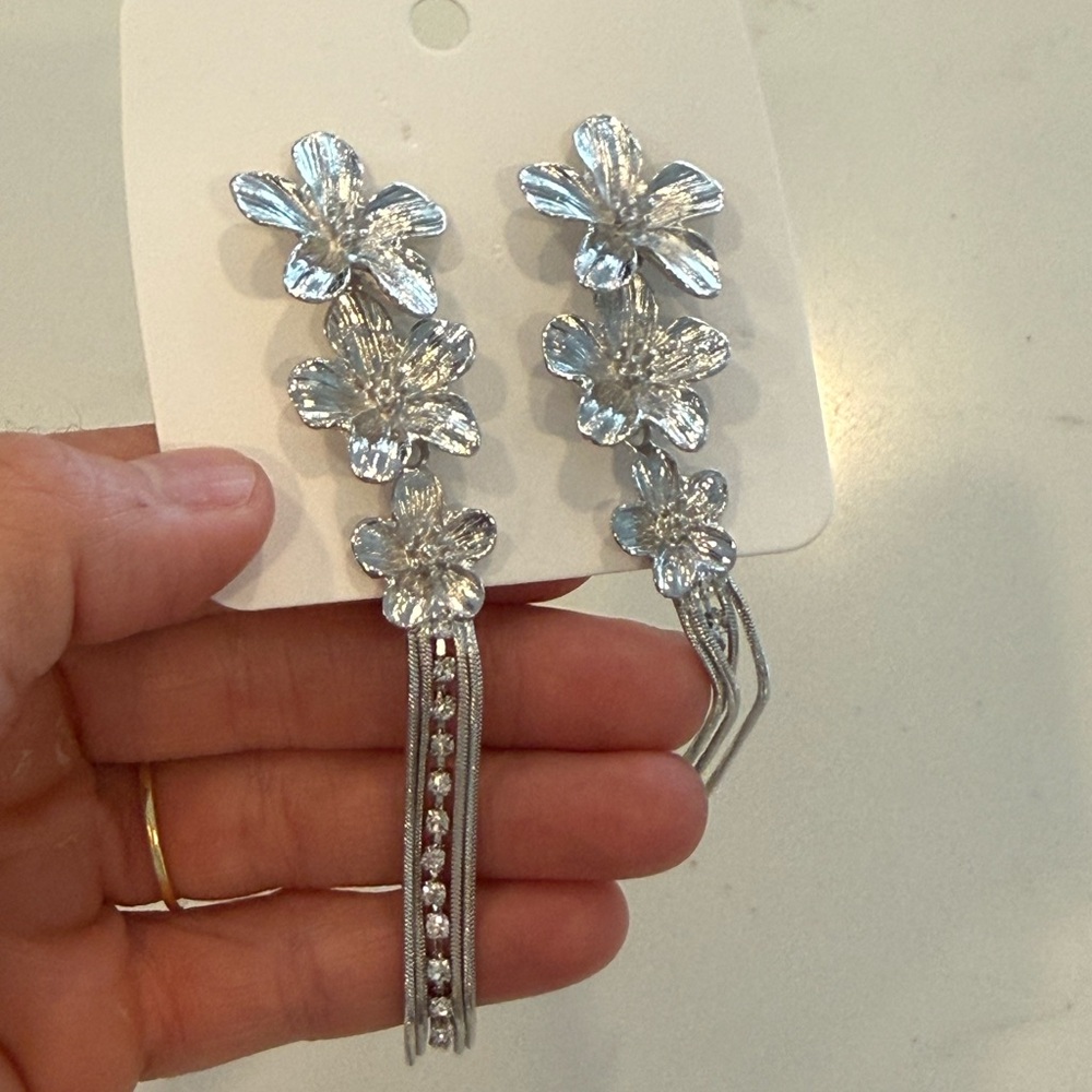 Silver earrings